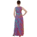 Fractal Bright Fantasy Design Empire Waist Velour Maxi Dress View2