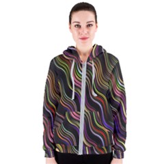 Psychedelic Background Wallpaper Women s Zipper Hoodie by Sudhe