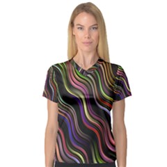 Psychedelic Background Wallpaper V-neck Sport Mesh Tee