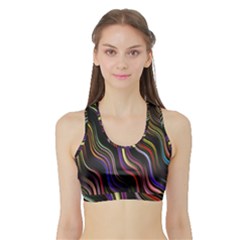 Psychedelic Background Wallpaper Sports Bra With Border by Sudhe