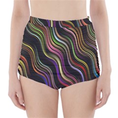 Psychedelic Background Wallpaper High-waisted Bikini Bottoms by Sudhe