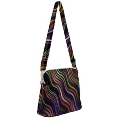 Psychedelic Background Wallpaper Zipper Messenger Bag