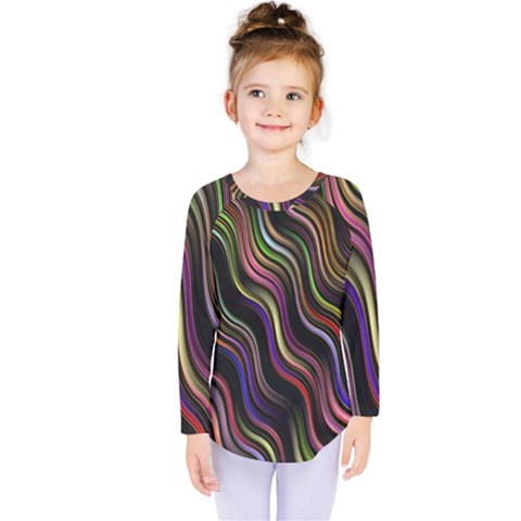 Psychedelic Background Wallpaper Kids  Long Sleeve Tee by Sudhe