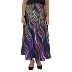 Psychedelic Background Wallpaper Flared Maxi Skirt by Sudhe