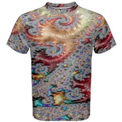 Fractal Artwork Design Pattern Men s Cotton Tee by Sudhe