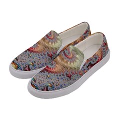 Fractal Artwork Design Pattern Women s Canvas Slip Ons by Sudhe