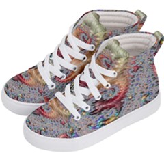 Fractal Artwork Design Pattern Kids  Hi-top Skate Sneakers