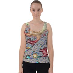 Fractal Artwork Design Pattern Velvet Tank Top