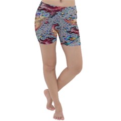 Fractal Artwork Design Pattern Lightweight Velour Yoga Shorts