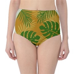 Leaf Leaves Nature Green Autumn Classic High-waist Bikini Bottoms by Sudhe