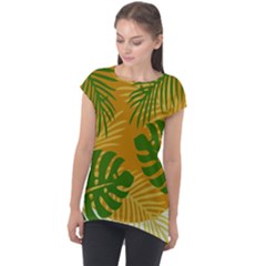 Leaf Leaves Nature Green Autumn Cap Sleeve High Low Top