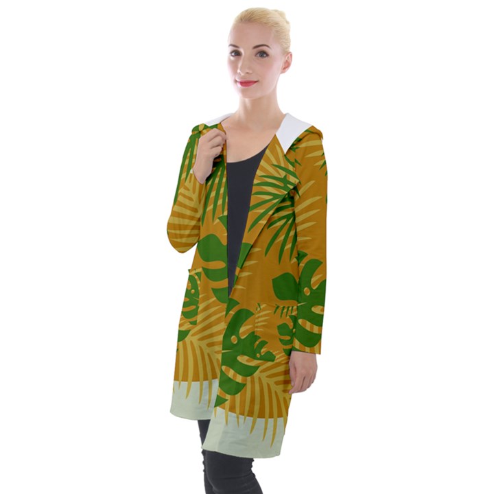 Leaf Leaves Nature Green Autumn Hooded Pocket Cardigan