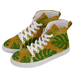 Leaf Leaves Nature Green Autumn Women s Hi-top Skate Sneakers