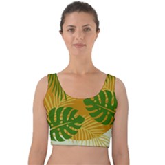 Leaf Leaves Nature Green Autumn Velvet Crop Top