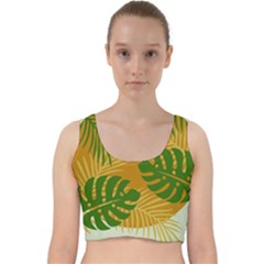 Leaf Leaves Nature Green Autumn Velvet Racer Back Crop Top