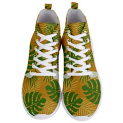 Leaf Leaves Nature Green Autumn Men s Lightweight High Top Sneakers