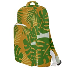 Leaf Leaves Nature Green Autumn Double Compartment Backpack