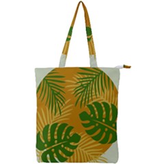 Leaf Leaves Nature Green Autumn Double Zip Up Tote Bag