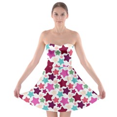 Stars Pattern Strapless Bra Top Dress by Sudhe