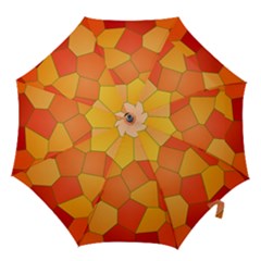 Background Pattern Of Orange Mosaic Hook Handle Umbrellas (medium) by Sudhe