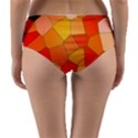 Background Pattern Of Orange Mosaic Reversible Mid-Waist Bikini Bottoms View2