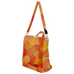 Background Pattern Of Orange Mosaic Crossbody Backpack