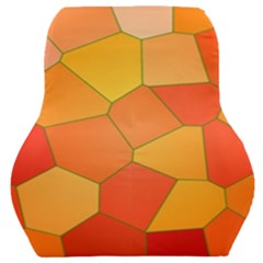 Background Pattern Of Orange Mosaic Car Seat Back Cushion  by Sudhe