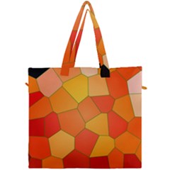 Background Pattern Of Orange Mosaic Canvas Travel Bag