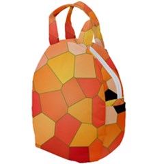 Background Pattern Of Orange Mosaic Travel Backpacks