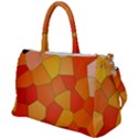 Background Pattern Of Orange Mosaic Duffel Travel Bag View1