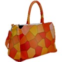 Background Pattern Of Orange Mosaic Duffel Travel Bag View2