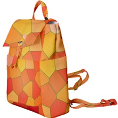 Background Pattern Of Orange Mosaic Buckle Everyday Backpack