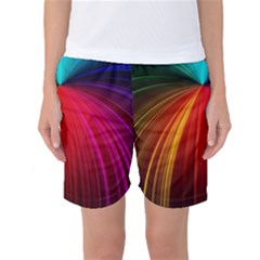 Background Color Colorful Rings Women s Basketball Shorts by Sudhe