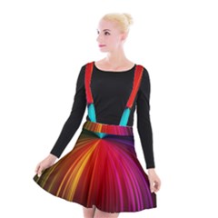 Background Color Colorful Rings Suspender Skater Skirt by Sudhe