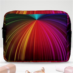 Background Color Colorful Rings Make Up Pouch (large)