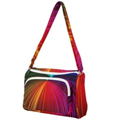 Background Color Colorful Rings Front Pocket Crossbody Bag