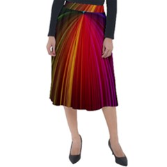 Background Color Colorful Rings Classic Velour Midi Skirt 