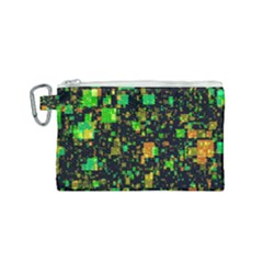 Squares And Rectangles Background Canvas Cosmetic Bag (small)