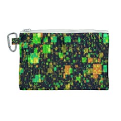 Squares And Rectangles Background Canvas Cosmetic Bag (large)