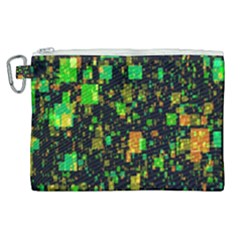 Squares And Rectangles Background Canvas Cosmetic Bag (xl)