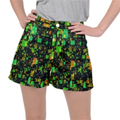 Squares And Rectangles Background Stretch Ripstop Shorts