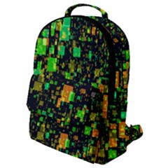 Squares And Rectangles Background Flap Pocket Backpack (small)