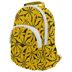 Texture Flowers Nature Background Rounded Multi Pocket Backpack