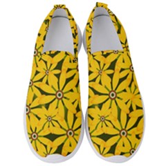 Texture Flowers Nature Background Men s Slip On Sneakers