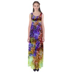 Splashes Of Color Background Empire Waist Maxi Dress by Sudhe