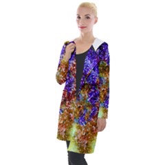 Splashes Of Color Background Hooded Pocket Cardigan