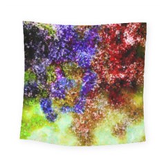 Splashes Of Color Background Square Tapestry (small) by Sudhe