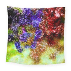 Splashes Of Color Background Square Tapestry (large) by Sudhe