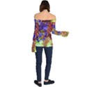 Splashes Of Color Background Off Shoulder Long Sleeve Top View2