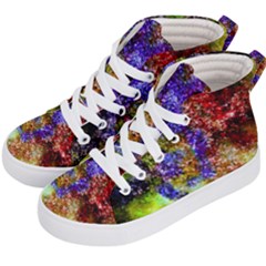 Splashes Of Color Background Kids  Hi-top Skate Sneakers